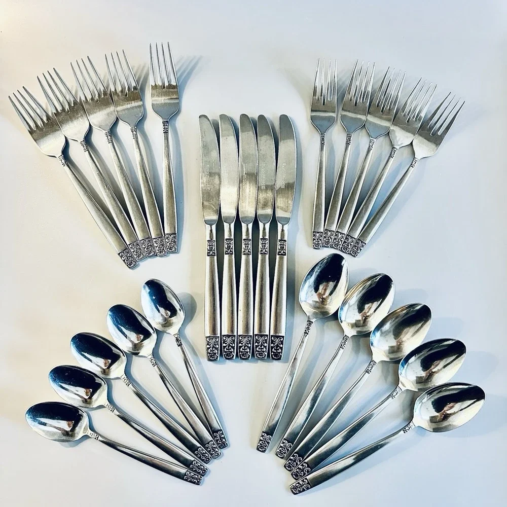 Stanley Roberts JAPAN Danesmore Stainless Flatware Silverware 25 Pc 6 settings